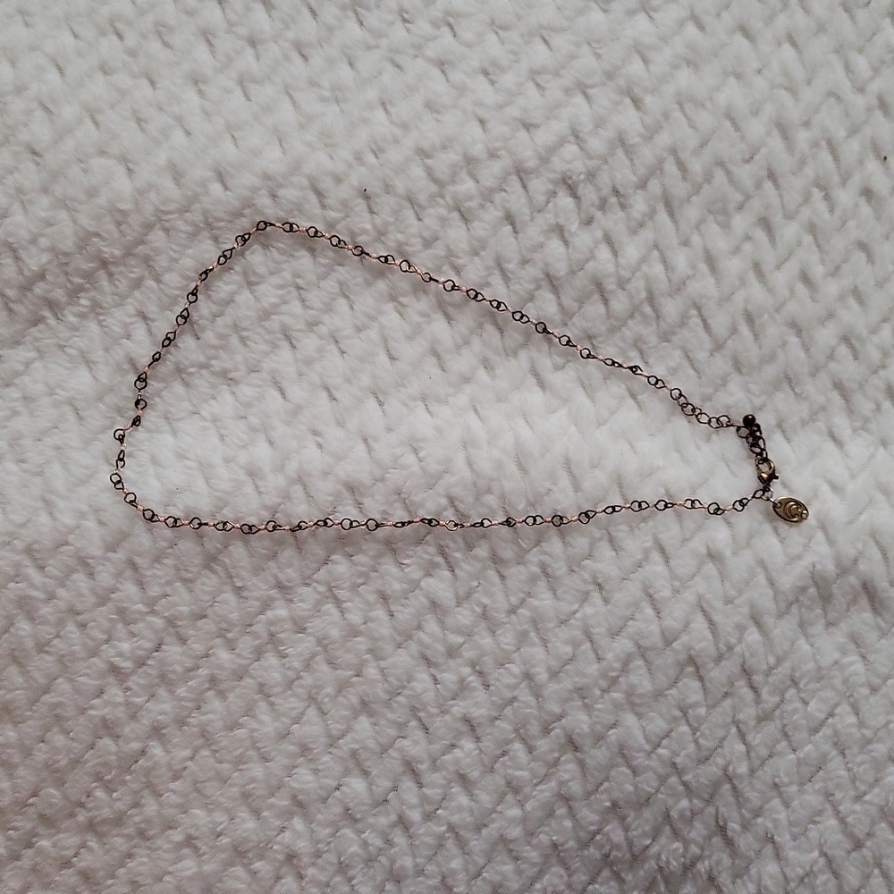 Charming Charlie's dainty chain pink necklace